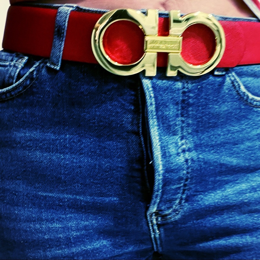 SOLD 
Salvatore Ferragamo red belt. Bought here in Poshmark